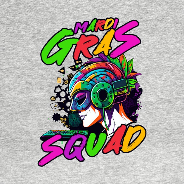 Mardi Gras Video Game Shirt | Mardi Gras Squad by Gawkclothing